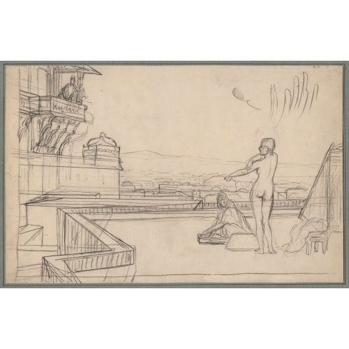 Jean Leon Gerome, Bethsabee Skecth Jean Leon Gerome, Bethsabee Skecth