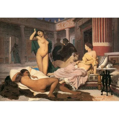 Jean Leon Gerome Greek Interior Sketch Neoclassicism Art Movements Canvas, Drawing Paper Prints, Reproduction Oil Painting and