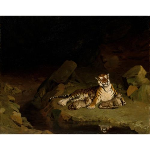 Jean Leon Gerome, Kaplan Ve Yavrular Jean Leon Gerome, Kaplan Ve Yavrular