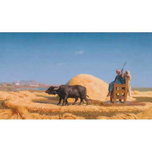 Jean Leon Gerome The Grain Threshers Egypt Orientalism Art Movements Canvas, Drawing Paper Prints, Reproduction Oil Painting and