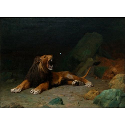 Jean Leon Gerome, Bir Kelebeği Isırmaya Çalışan Aslan Jean Leon Gerome, Bir Kelebeği Isırmaya Çalışan Aslan