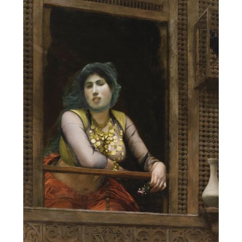 Jean Leon Gerome, Bir Balkonda Kadın Jean Leon Gerome, Bir Balkonda Kadın