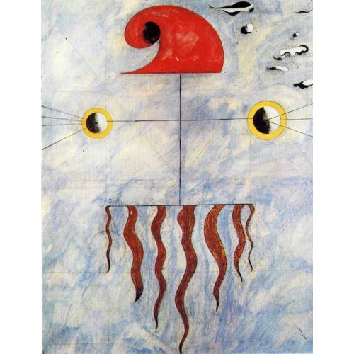 Joan Miro Head Of A Catalan Peasant Surrealism Art Movements Canvas, Drawing Paper Prints, Reproduction Oil Painting and High
