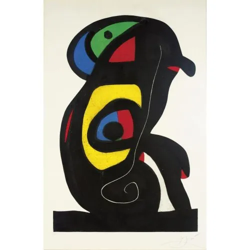 Joan Miro Brahman Sürrealizm Sanat Akımları Kanvas Efektli Tablo, Resim Kağıdı Baskısı, Reprodüksiyon ve Yüksek