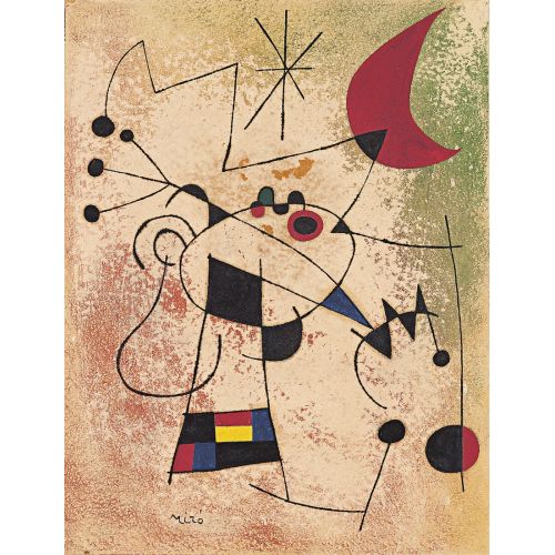 Joan Miro, Lightning Bird Blinded By Moonfire