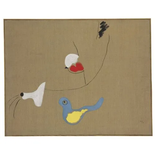 Joan Miro Kuş Boyama Sürrealizm Sanat Akımları Kanvas Efektli Tablo, Resim Kağıdı Baskısı, Reprodüksiyon ve Yüksek