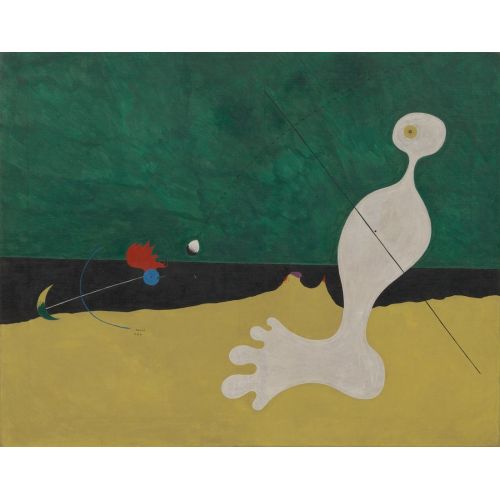 Joan Miro, Person Throwing A Stone Surrealism Joan Miro Person Throwing A Stone Surrealism Art Movements Canvas, Drawing Paper Prints, Reproduction Oil Painting and High