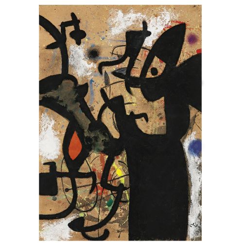 Joan Miro, Poete Ecrivant Un Poeme