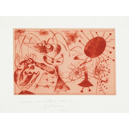 Joan Miro, Serie Noire Et Rouge One Plate