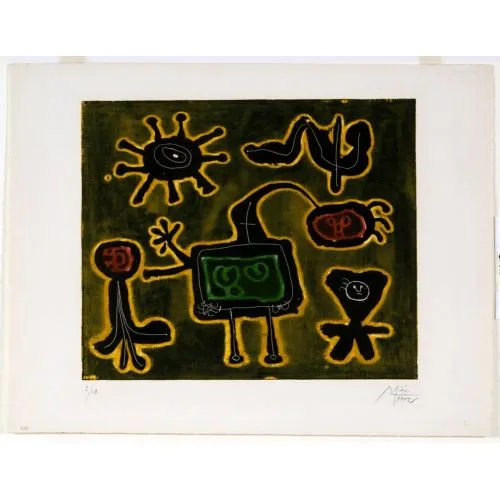 Joan Miro Dizi I Sürrealizm Joan Miro Dizi I Sürrealizm Sanat Akımları Kanvas Efektli Tablo, Resim Kağıdı Baskısı, Reprodüksiyon ve Yüksek