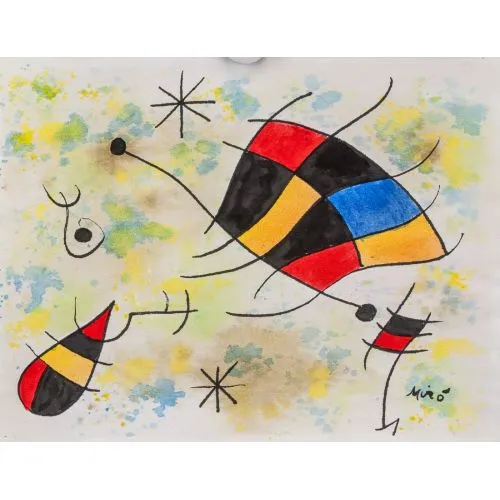 Joan Miro İspanyolca Sürrealizm Joan Miro İspanyolca Sürrealizm Sanat Akımları Kanvas Efektli Tablo, Resim Kağıdı Baskısı, Reprodüksiyon ve Yüksek
