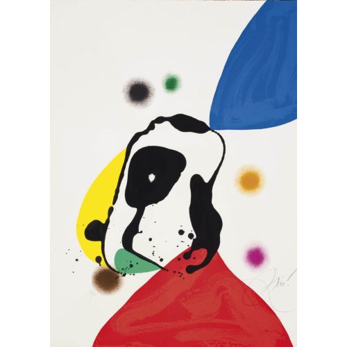 Joan Miro, Sur Le Fleuve Bleu Et Jaune