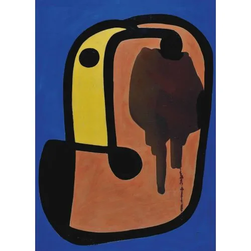 Joan Miro İnsan Başı Iı 1935 Sürrealizm Sanat Akımları Kanvas Efektli Tablo, Resim Kağıdı Baskısı, Reprodüksiyon ve