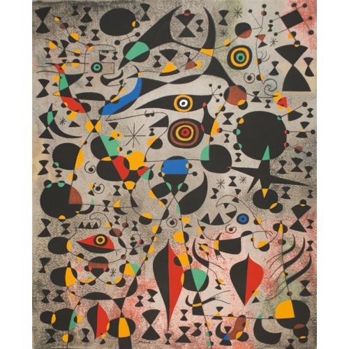 Joan Miro, Woman Encircled By The Flight Of A Bird