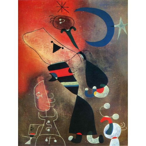 Joan Miro, Women And Bird In The Moonlight Joan Miro, Women And Bird In The Moonlight