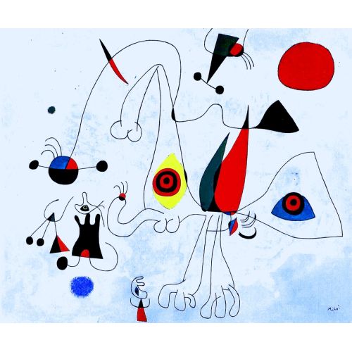 Joan Miro, Women And Birds At Sunrise Joan Miro, Women And Birds At Sunrise