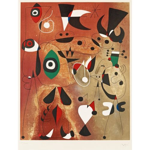 Joan Miro, Women Birds And A Star Joan Miro, Women Birds And A Star