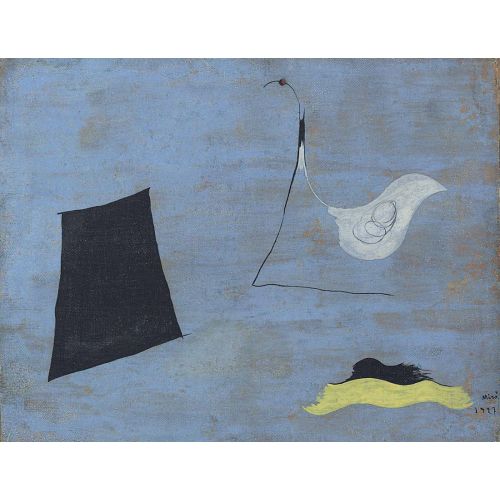 Joan Miro, Blue And Black Peinture