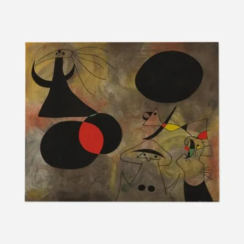 Joan Miro Takımyıldızlar Portföyü Sürrealizm Sanat Akımları Kanvas Efektli Tablo, Resim Kağıdı Baskısı