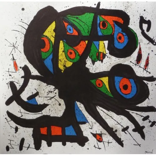 Joan Miro Eyes Surrealism Art Movements Canvas, Drawing Paper Prints, Reproduction Oil Painting and High Resolution Image Canvas