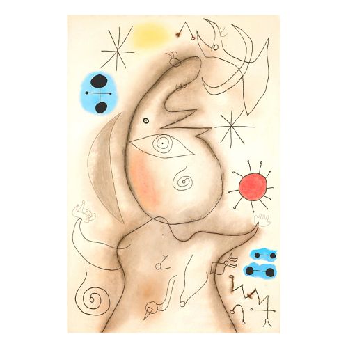 Joan Miro, Femme Devant Le Soleil