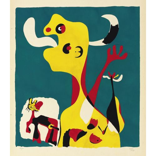 Joan Miro, Ayın Önünde Kadın Ve Köpek