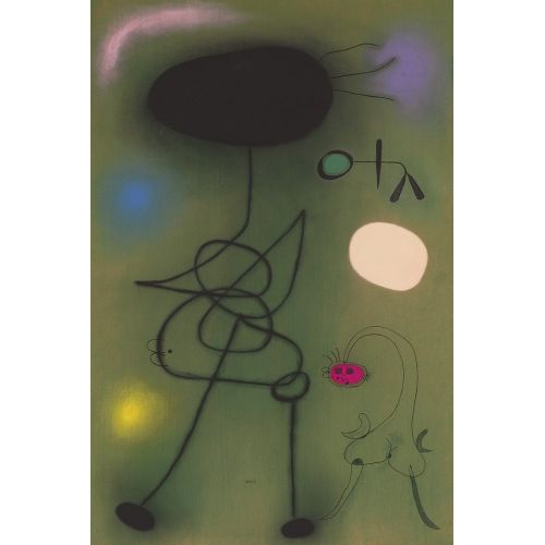Joan Miro, Kadın Ve Güneşin Önünde Kuş