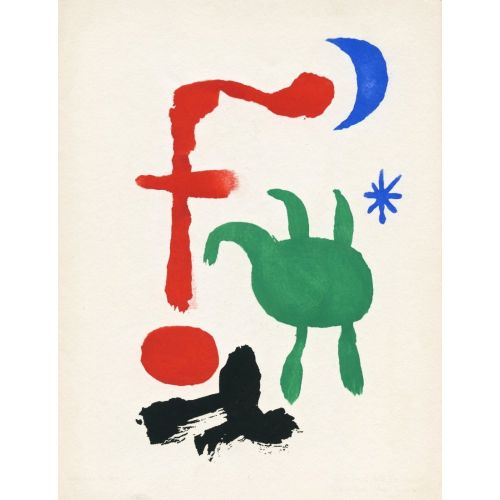 Joan Miro, Femme Et Oiseaux Dans La Nuit