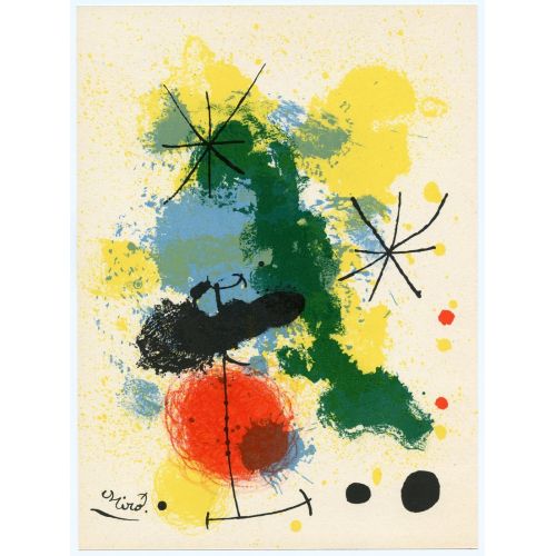 Joan Miro, Ferra Bez Nazvu Litografia 1964 Surrealism Joan Miro Ferra Bez Nazvu Litografia 1964 Surrealism Art Movements Canvas, Drawing Paper Prints, Reproduction Oil Painting and