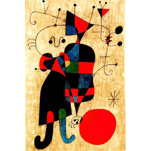 Joan Miro, Rakamlar Ve Güneşin Önünde Köpek