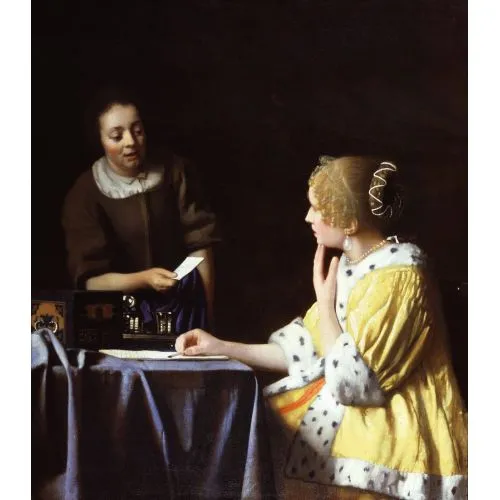 Johannes Vermeer, Mistress And Maid Johannes Vermeer, Mistress And Maid