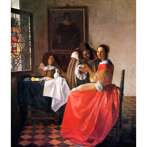 Johannes Vermeer, The Girl With The Wine Glass Johannes Vermeer, The Girl With The Wine Glass