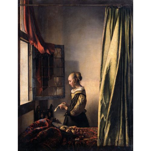 Johannes Vermeer, Woman Reading A Letter Johannes Vermeer, Woman Reading A Letter