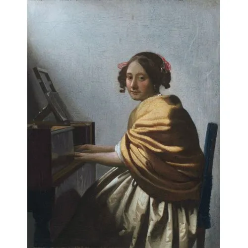 Johannes Vermeer, A Young Woman Seated At The Virginals Johannes Vermeer, A Young Woman Seated At The Virginals