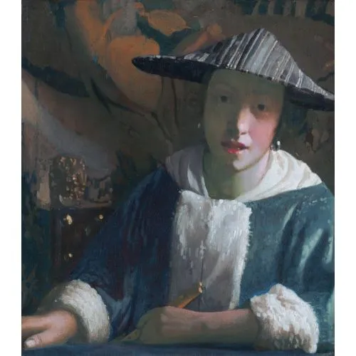 Johannes Vermeer, Girl With A Flute Johannes Vermeer, Girl With A Flute