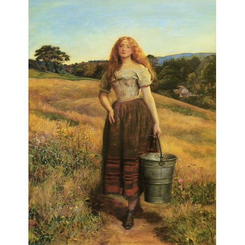 John Everett Millais Farmers Daughter Realism Art Movements Canvas, Drawing Paper Prints, Reproduction Oil Painting and High