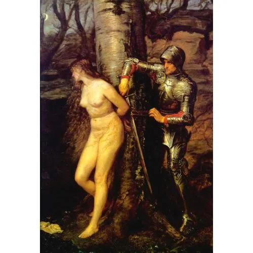 John Everett Millais The Knight Errant Romance Art Movements Canvas, Drawing Paper Prints, Reproduction Oil Painting and High
