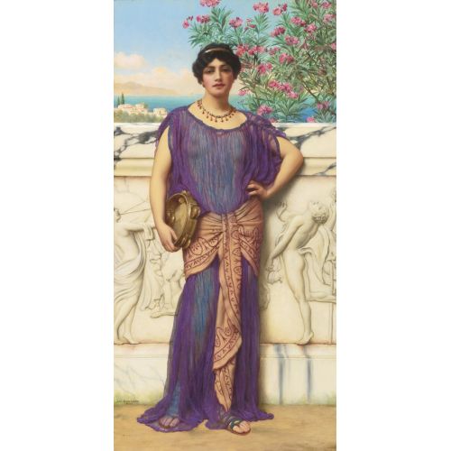 John William Godward, The Tambourine Girl 1906 John William Godward, The Tambourine Girl 1906
