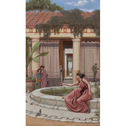 John William Godward Masum Eğlenceler Neoklasizm John William Godward Masum Eğlenceler Neoklasizm Sanat Akımları Kanvas Efektli Tablo, Resim Kağıdı Baskısı