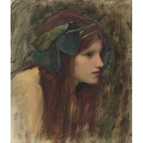 John William Waterhouse, Female Head Study For A Naiad