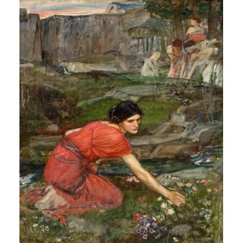 John William Waterhouse, Bir Dere Çalışmasıyla Çiçek Toplayan Bakireler John William Waterhouse, Bir Dere Çalışmasıyla Çiçek Toplayan Bakireler