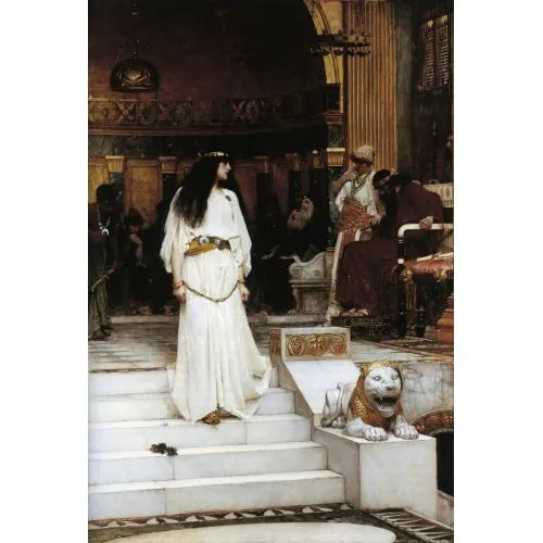 John William Waterhouse Mariamne Herod Yargı Koltuğunu Terk Romantizm John William Waterhouse Mariamne Herod Yargı Koltuğunu Terk Romantizm Sanat Akımları Kanvas Efektli Tablo, Resim Kağıdı