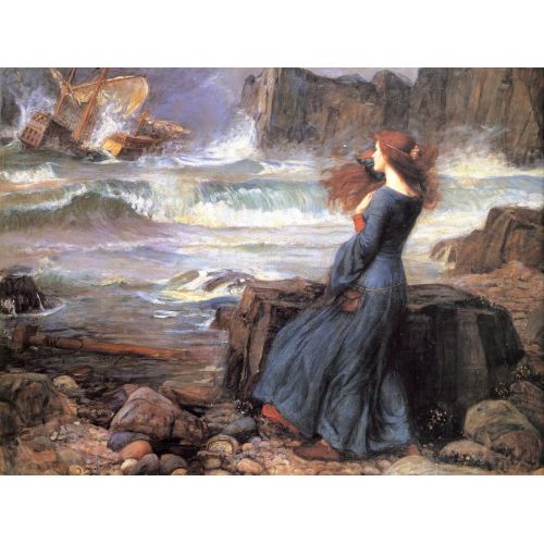John William Waterhouse, Miranda En Fırtınalı John William Waterhouse, Miranda En Fırtınalı