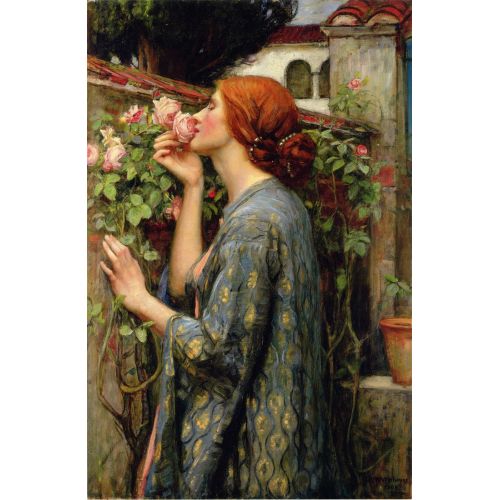 John William Waterhouse The Soul Of The Rose Romance Art Movements Canvas, Drawing Paper Prints, Reproduction Oil Painting and