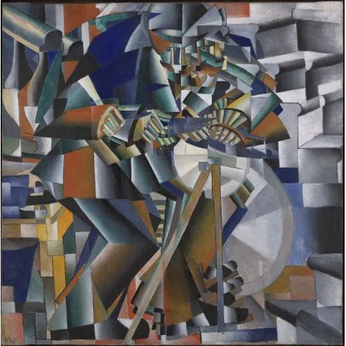Kazimir Malevich Işıltılı Bıçak Öğütücü Prensibi Süprematizm Kazimir Malevich Işıltılı Bıçak Öğütücü Prensibi Süprematizm Sanat Akımları Kanvas Efektli Tablo, Resim Kağıdı