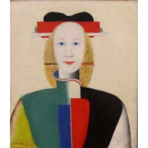 Kazimir Malevich Girl With A Comb In Her Hair Suprematism Art Movements Canvas, Drawing Paper Prints, Reproduction Oil Painting