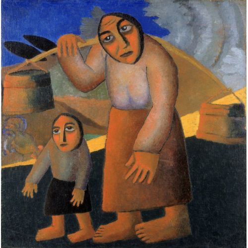 Kazimir Malevich, Peasant Woman With Buckets Kazimir Malevich, Peasant Woman With Buckets