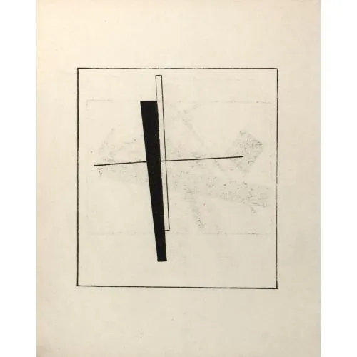 Kazimir Malevich Suprematizm Eskiz X Süprematizm Sanat Akımları Kanvas Efektli Tablo, Resim Kağıdı Baskısı