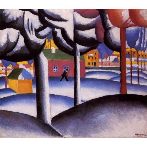 Kazimir Malevich, Winter Landscape Oil Painting Kazimir Malevich, Winter Landscape Oil Painting