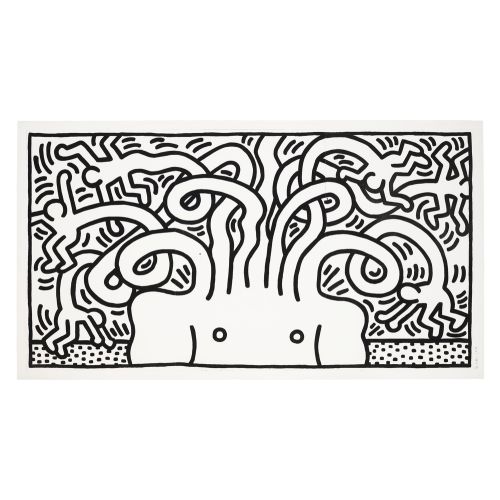 Keith Haring, Medusa Head Pop Art Keith Haring, Medusa Head Pop Art Art Movements Canvas, Drawing Paper Prints, Reproduction Oil Painting and High Resolution Image